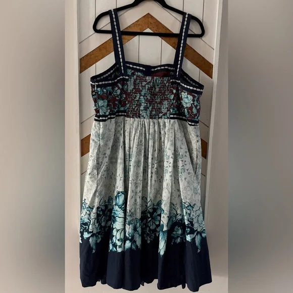 NWOT Maeve Sleeveless Square Neck Button Front Midi Dress, Size 2X - Picture 4 of 6